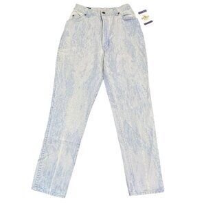 Vintage Smacs Womens 9 Acid Wash High Waisted Straight Leg Denim Jeans USA Made